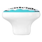 かわいいビーチ帆船セラミックノブ セラミックノブ (側面)