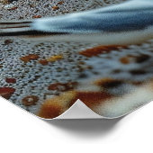 かわいいビーチ格言と傘 ポスター (角)