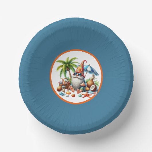 かわいいビーチ格言パーティー ペーパーボウル (正面)