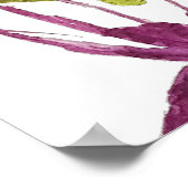 かわいいビーツ水彩画パーソナライズされた画 ポスター (角)