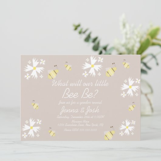 かわいいビーデイジーフローラジェンダー明るいトーン自然表示 カード (スタンド正面)