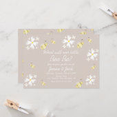 かわいいビーデイジーフローラジェンダー明るいトーン自然表示 カード (正面/裏面インサイチュ)