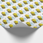 かわいいビーデザイン ラッピングペーパー (角)