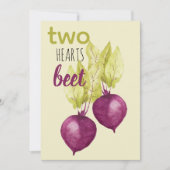 かわいいビートのバレンタイン ハート2つ シーズンカード (正面)