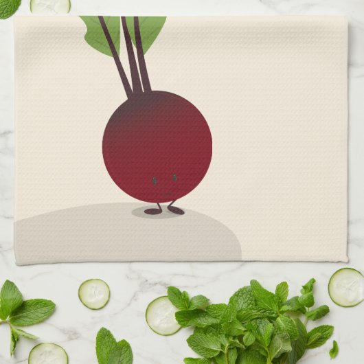 かわいいビートの漫画の勇気付けられる|の台所タオル キッチンタオル (折り畳み)