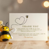 かわいいビーハートブライダルシャワー サンキューカード
