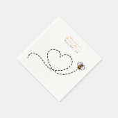 かわいいビーハートブライダルシャワー スタンダードカクテルナプキン (角)