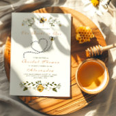 かわいいビーハートブライダルシャワー 招待状