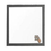 かわいいビーバーお洒落; ノートパッド (正面)