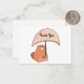 かわいいビーバーサンキュー ノートカード (正面/裏面インサイチュ)