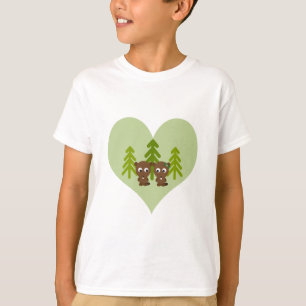 かわいいビーバーラブ Tシャツ