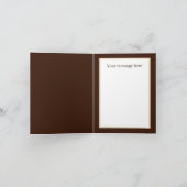 かわいいビーバー追加文字任意の目的 カード (内部)