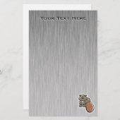 かわいいビーバー; カッコいい 便箋 (正面/裏面)