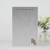 かわいいビーバー; カッコいい 便箋 (スタンド正面)