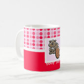 かわいいビーバー コーヒーマグカップ (正面左)