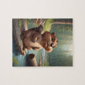 かわいいビーバー ジグソーパズル (横)