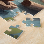 かわいいビーバー ジグソーパズル (側面)