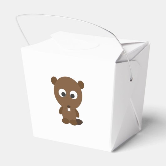 かわいいビーバー フェイバーボックス (裏面サイド)