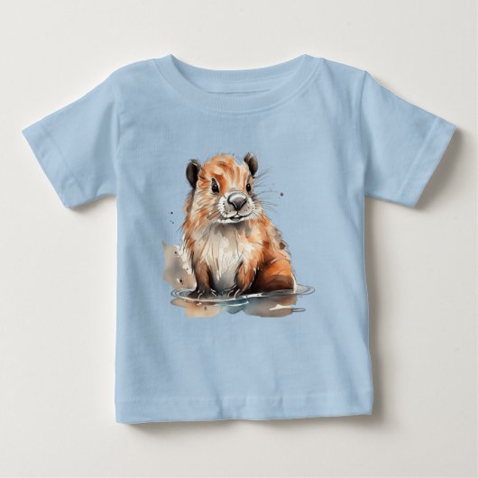 かわいいビーバー ベビーTシャツ (正面)