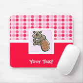 かわいいビーバー マウスパッド (マウス)
