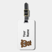 かわいいビーバー ラゲッジタグ (正面縦)