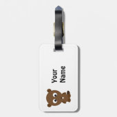 かわいいビーバー ラゲッジタグ (裏面縦)