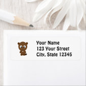 かわいいビーバー ラベル (インサイチュ)