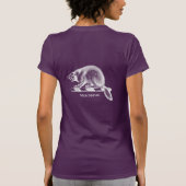 かわいいビーバー - 白 - Tシャツ (裏面)