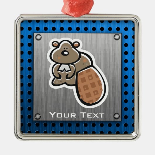 かわいいビーバー; 金属一見 メタルオーナメント (正面)
