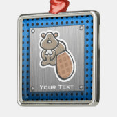 かわいいビーバー; 金属一見 メタルオーナメント (左)