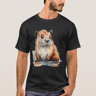 かわいいビーバー Tシャツ