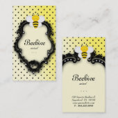 かわいいビービジネスカード水玉模様 名刺 (正面/裏面)