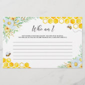 かわいいビーブライダルシャワーゲーム 便箋 (正面)