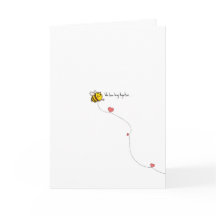 かわいいビープンバレンタインカード