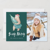 かわいいビーメリーリー写真 シーズンカード (正面)