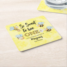 かわいいビーワンイエローブラックファースト誕生日パーティー