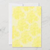 かわいいビーワンイエローブラックファースト誕生日パーティー 招待状 (裏面)