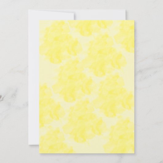 かわいいビーワンイエローブラックファースト誕生日パーティー 招待状 (裏面)