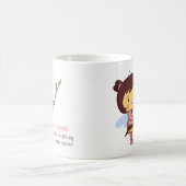 かわいいビー先生ありがとうパーソナライズされた コーヒーマグカップ (中央)