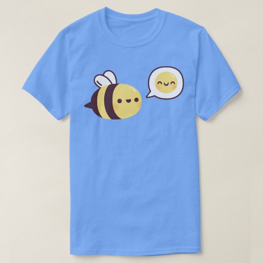 かわいいビー幸せな絵文字ドードル Tシャツ (デザイン正面)
