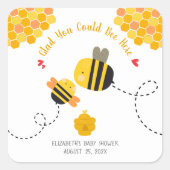 かわいいビー感謝していビーベイビーかわいい スクエアシール (正面)