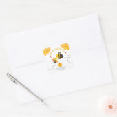 かわいいビー感謝していビーベイビーかわいい スクエアシール (封筒)