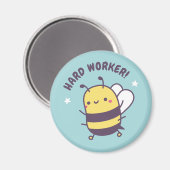 かわいいビー懸命ワーカードードル マグネット (正面/裏面)