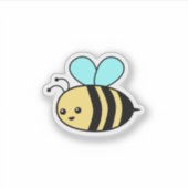 かわいいビー漫画 – 甘い美学ステッカー シール (正面)