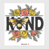 かわいいビー親切なオレンジ色の黄色の花 シール (シート)