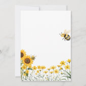 かわいいビー誕生日私たちの小さな蜂蜜ファースト蜂日 招待状 (裏面)