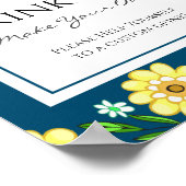 かわいいビー赤ちゃんカスタムシャワーバーパーティー標識 ポスター (角)