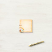 かわいいビー3"x3"ポストイットのノート ポストイット (デスク上)