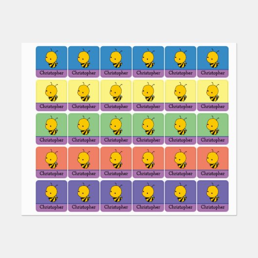 かわいいビー オーダーメイド ラベル (シート)