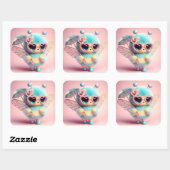 かわいいビー スクエアシール (シート)